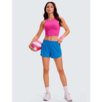 CRZ YOGA Women Butterluxe Cropped Tank Tops for Comfort