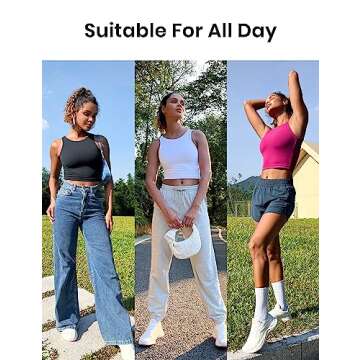 CRZ YOGA Women Butterluxe Cropped Tank Tops for Comfort