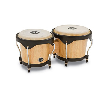 Latin Percussion LP601NY-AW City Wood Bongos - Premium Natural 7-Inch