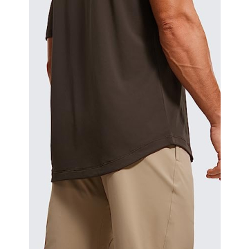 CRZ YOGA Men's Quick Dry Workout Running Athletic Tee