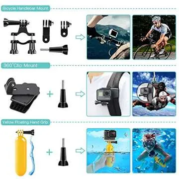 SmilePowo 51-in-1 GoPro Accessories Kit for Adventurers