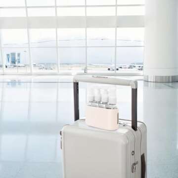 Skycase Travel Bottles, Travel Size Toiletries - Leak Proof Refillable Tsa Approved Travel Bottles, 4 in 1 Travel Containers with Labels Airplane Accessories Kits for Lotion Liquid (White)