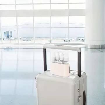 Skycase Travel Bottles, Travel Size Toiletries - Leak Proof Refillable Tsa Approved Travel Bottles, 4 in 1 Travel Containers with Labels Airplane Accessories Kits for Lotion Liquid (White)