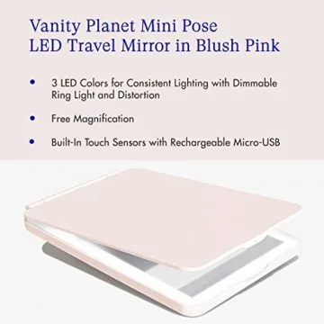Vanity Planet Mini Pose LED Travel Mirror for Every Occasion