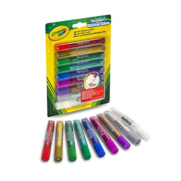 Crayola Washable Glitter Glue Pens - 9 Count for Crafts