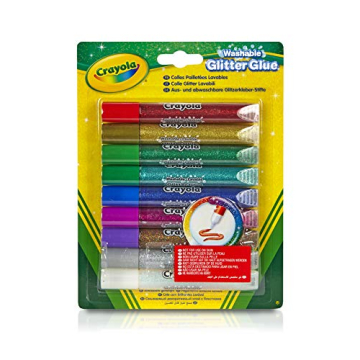 Crayola Washable Glitter Glue Pens - 9 Count for Crafts