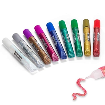 Crayola Washable Glitter Glue Pens - 9 Count for Crafts