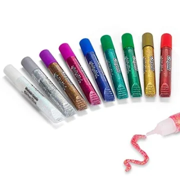 Crayola Washable Glitter Glue Pens - 9 Count for Crafts