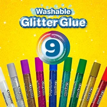 Crayola Washable Glitter Glue Pens - 9 Count for Crafts