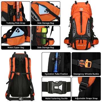Esup 60L Hiking Backpack - Lightweight & Durable Adventure Gear