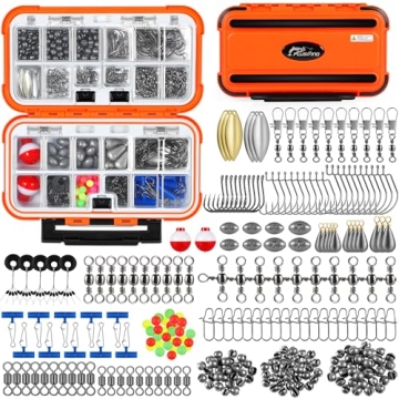 PLUSINNO 253pcs Fishing Tackle Kit - Comprehensive Fishing Gear Set