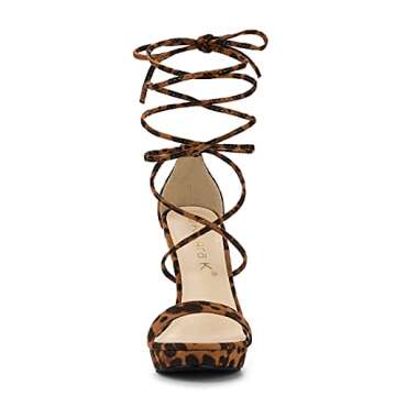 Allegra K Women's Leopard Platform Stiletto Heels - 7.5 M US