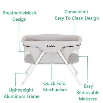 Dream On Me Portable Bassinet Lightweight Travel System