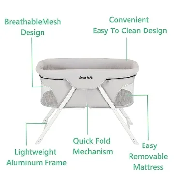 Dream On Me Portable Bassinet Lightweight Travel System