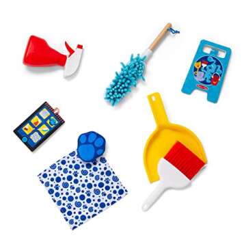 Melissa & Doug Blue’s Clues & You! Clean-Up Time Play Set - Toddler Toy Cleaning Set, Pretend Home Cleaning Set, Kids Broom And Mop Set, Pretend Play Cleaning Toy, Blue's Clues Toy For Kids Ages 3+