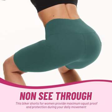 CAMPSNAIL Women's 4 Pack Biker Shorts with Pockets