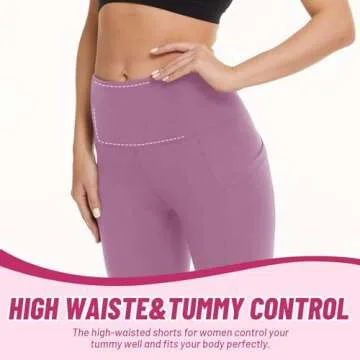 CAMPSNAIL Women's 4 Pack Biker Shorts with Pockets