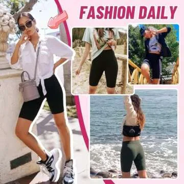 CAMPSNAIL Women's 4 Pack Biker Shorts with Pockets