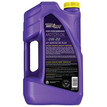 Royal Purple 0W-20 Synthetic Motor Oil for Superior Performance