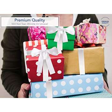 Royal Imports Satin Double Face Fabric Ribbon (1") for Gift Wrapping, Bow Making, Hair Decoration, H...