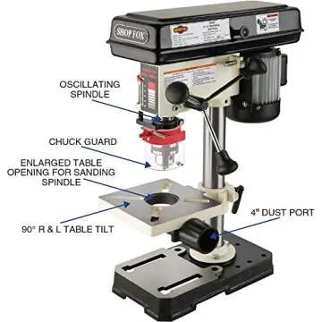 Shop Fox W1667 1/2 HP 8-1/2-Inch Bench-Top Oscillating Drill Press