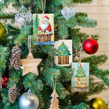 Bright Creations 60 Pack Unfinished Wood Rectangles for Crafts, 2x3 Wooden Pieces for Painting, DIY ...