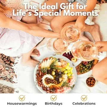 Elegant Real Marble Cake Stand with Gold Accents - 12"