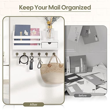 FifthQuarter Wall Key and Mail Holder, Stylish Organizer