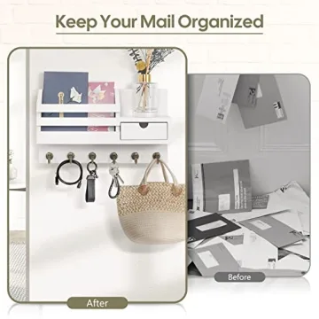FifthQuarter Wall Key and Mail Holder, Stylish Organizer