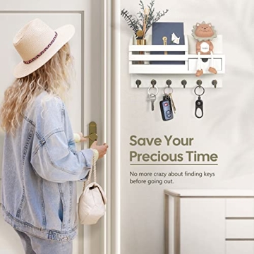 FifthQuarter Wall Key and Mail Holder, Stylish Organizer