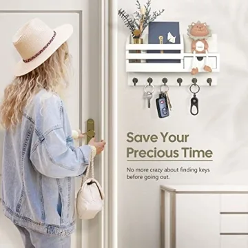 FifthQuarter Wall Key and Mail Holder, Stylish Organizer