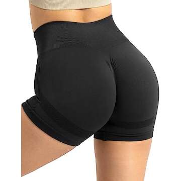 A AGROSTE High Waist Seamless Workout Shorts for Women