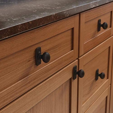 LIBERTY P28198K-FB-C Stylish Black Knob with Backplate