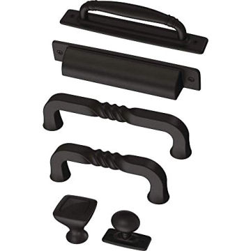 LIBERTY P28198K-FB-C Stylish Black Knob with Backplate