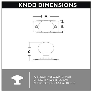 LIBERTY P28198K-FB-C Stylish Black Knob with Backplate