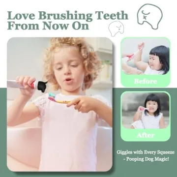 WXCGX Pooping Dog Butt Toothpaste Topper for Fun Brushing