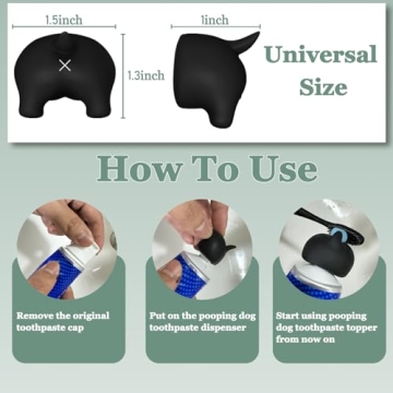 WXCGX Pooping Dog Butt Toothpaste Topper for Fun Brushing