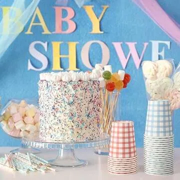 Tioncy 9 oz Gingham Paper Drinking Cups, 100 Pieces, 4 Colors, Checkered Cups for Hot Cold Beverage, Birthday Party, Travel, Picnic