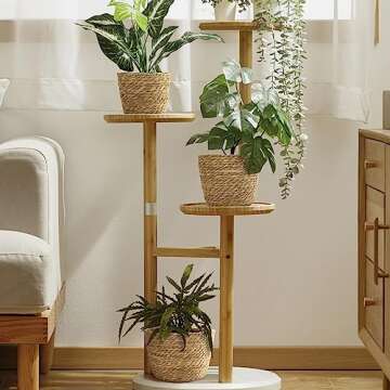 Athaliah Plant Basket, 3 PCS Plant Baskets Indoor with Plastic Liner, Water Hyacinth Woven Planters ...