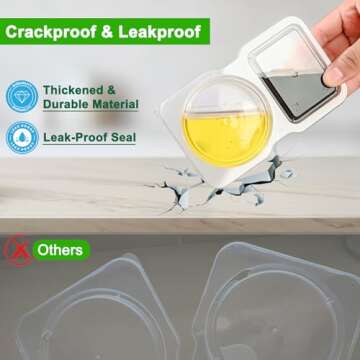 21 Sets Double Compartment Condiment Container with Lids, Mini Plastic Snack Containers with Spoons,...