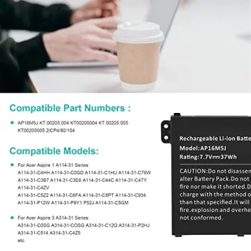 Futurebatt AP16M5J Replacement Battery for Acer Aspire Laptops