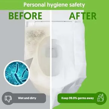 GREENESTA XXL Flushable Paper Toilet Seat Cover Disposable (60 Pcs) (16" x 24") In Public Restrooms, Airplane Travel Essentials Kids With An Individually Wrapped Covers Shields Us From Unsanitary…