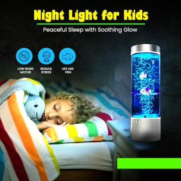 Brewish Bubble Fish Lamp for Kids and Adults - Soothing Decor