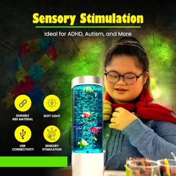 Brewish Bubble Fish Lamp for Kids and Adults - Soothing Decor