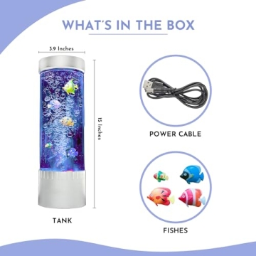 Brewish Bubble Fish Lamp for Kids and Adults - Soothing Decor