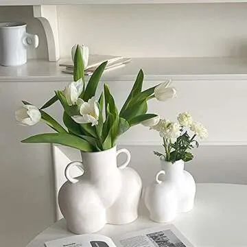 Fatty Bee Female Form Body Art Vase, Butt Flower Ceramic Vase for Home Office Décor, Boho Décor, Sculpture White Modern Vase.