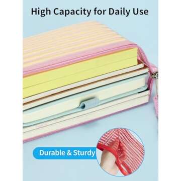 JARLINK 20 Pack 10 Colors Zipper Mesh Pouch, Zipper Bag Multipurpose Travel Bags for Office Supplies Cosmetics Travel Accessories Multicolor