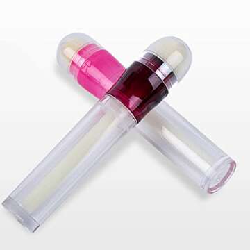 Qixivcom 6ml Concealer Empty Tube with Cotton Brush Concealer Stick 0.2oz Mini Clear Eraser Concealer Box for Handicraft Ladies Portable -Subbottle Makeup Dispenser Container（4 Pack）