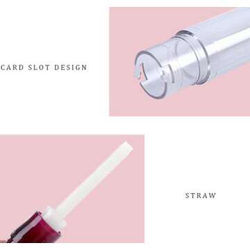 Qixivcom 6ml Concealer Empty Tube with Cotton Brush Concealer Stick 0.2oz Mini Clear Eraser Concealer Box for Handicraft Ladies Portable -Subbottle Makeup Dispenser Container（4 Pack）