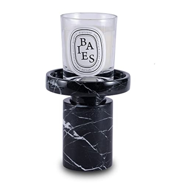 JIMEI Luxurious Natural Marble Candle Holder - Perfect for Weddings and Home Decor